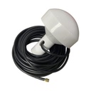 Syscom Antena marina de GPS con conector SMA- Macho en frecuencia 1575.42 MHz de 28 dBi. Incluye soporte rotativo