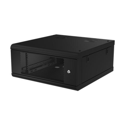 Linkedpro Gabinete de Pared con Puerta Perforada, 635mm de Profundidad, 4U Rack de 19'', Acero Reforzado