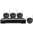 Hikvision Digital Technology Kit IP Inalámbrico 4 Megapixel / NVR 4 Canales / 4 Cámaras Bala para Exterior / 1 HDD de 1 TB / Modo Repetidor