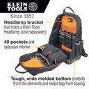Klein Tools Mochila para Herramientas Extragrande Tradesman Pro™ con 40 Bolsillos y Puerto USB-C