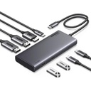 Ugreen HUB USB-C (Docking Revodok 308) 8 en 1 | 2 Puertos HDMI 4K@60Hz | 1 Puerto DisplayPort 4K@60Hz 2 USB-A 10Gbps) | 2 USB-C (10Gbps) | USB-C PD Carga 100W | Chip de Ultima Generacion | Carcasa de Aluminio.