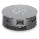 DELL DELL DA305 Alámbrico USB 3.2 Gen 2 (3.1 Gen 2) Type-C Plata