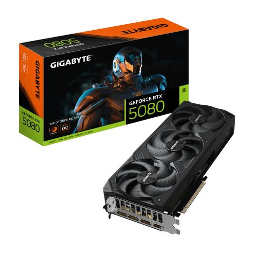 ADATA GIGABYTE RTX 5080 WINDFORCE OC VIDEO CARD SFF 16G GDDR7 PCIE 5.0 H