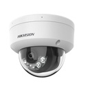 Hikvision Digital Technology [Dual Light] Domo IP 4 Megapixel / Lente 2.8 mm / 30 mts IR + 30 mts Luz Blanca / Micrófono Integrado / Antivandálico IK08 / ACUSENSE Lite / Exterior IP67 / H.265 / PoE / ONVIF / Micro SD
