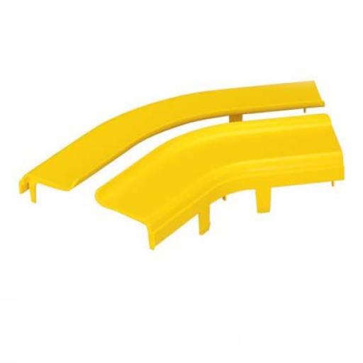Panduit Tapa Opcional para Ángulo de 45º Horizontal FRH454X4LYL, Color Amarillo