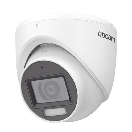 EPCOM PROFESSIONAL [Dual Light + ColorVu] Turret TURBOHD 3K (5 Megapixel) / Lente 2.8 mm / 30 mts IR + 20 mts Luz Blanca / Gran Angular 104.9° / Exterior IP67 / Micrófono Integrado / dWDR / 4 Tecnologías / Metal