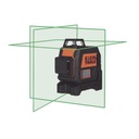 Klein Tools Nivel Láser de 3 Planos de Color Verde, de 360º y 30.5 m. de alcance, Compacto con Base Magnética y para Tripoide