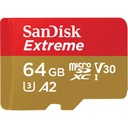 MEMORIA MICROSD SDXC SANDISK 64GB (SDSQXAH-064G-GN6AA) MICROSD EXTREME (ACTION CAM), EXTREME