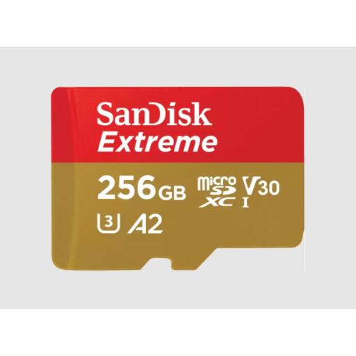 MEMORIA MICROSD SDXC SANDISK 256GB (SDSQXAV-256G-GN6MA) EXTREME MICROSD UHS-I CARD, EXTREME