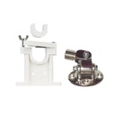 Syscom Kit de montaje de acero inoxidable ajustable con soporte para antenas de 1" ó 1 1/2" de Diámetro. Rosca Estándar 1" x 14 Hilos.