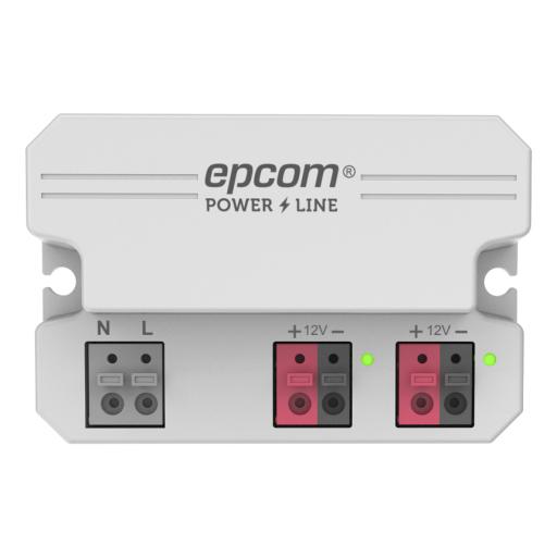 Epcom Adaptador/  12 Vcc / 2 Amperes / Terminales de entrada para Vca en 2 pines / 2 salidas para Vcc en 2 pines