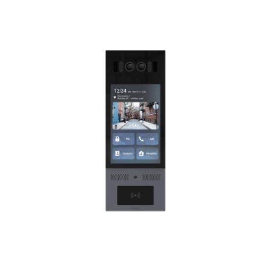 AKUVOX Frente de Calle Antivandálico IK10 / Incluye montaje / Administración 100% en la Nube / Notificación a APP / Llamada Telefónica / ANDROID / SIP / ONVIF /Reconocimiento Facial / QR y PIN para Visitas / IP66 / Bluetooth / NFC