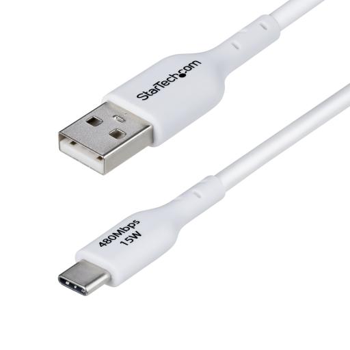 StarTech.com CABLE DE CARGA USB-A A USB-C BLANCO DE 2M - DE CARGA - M/M