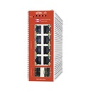 WI-TEK Switch L2+ PoE Industrial / Administración Cloud-Web-CLI / 8 Puertos PoE af/at 100/1000 Mbps / 2 Puertos SFP Gigabit / Presupuesto PoE 120 W / Protocolo ERSP (redundancia enlaces)