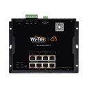 WI-TEK Switch L2 PoE Industrial / Administración Cloud Gratuita / 8 Puertos PoE af/at/bt 10/100/1000 Mbps / 2 Puertos SFP Gigabit / Máx Presupuesto PoE 145 W / Montaje Magnético - Riel DIN.