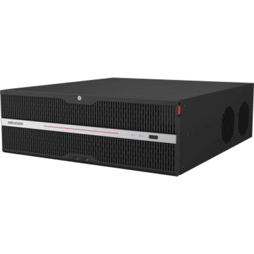 Hikvision Digital Technology [Doble Poder de Decodificación] NVR 32 Megapixel (8K) / 64 Canales IP / AcuSense / ANPR / Conteo de Personas / Heat Map / 16 Bahías de Disco Duro /  Soporta RAID con Hot Swap / 2 HDMI en 8K / RAID / Soporta POS / Alarmas I/O  / Smart Search