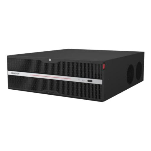 Hikvision Digital Technology [Doble Poder de Decodificación] NVR 32 Megapixel (8K) / 64 Canales IP / AcuSense / ANPR / Conteo de Personas / Heat Map / 16 Bahías de Disco Duro /  Soporta RAID con Hot Swap / 2 HDMI en 8K / RAID / Soporta POS / Alarmas I/O  / Smart Search