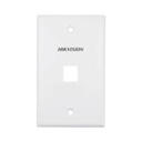 Hikvision Digital Technology Placa de Pared (Face Plate) / 1 Puerto / Color Blanco / Caja con 20 Piezas / ABS
