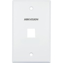 Hikvision Digital Technology Placa de Pared (Face Plate) / 1 Puerto / Color Blanco / Caja con 20 Piezas / ABS