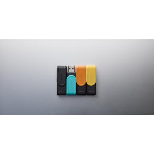 MEMORIA USB KINGSTON (DTXS/64GB) 64GB DATA TRAVELER EXODIA S, PLASTICA, NEGRO USB-A 3.0