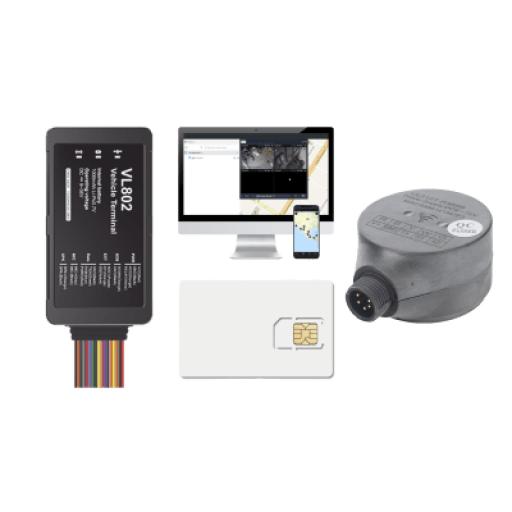 JIMIIOT Kit localizador vehicular / 4G LTE / BLE / RS485 / Audio dos vias (requiere accesorios) / incluye SIM500MB2Y, Plataforma EPCOMGPSCODE y UL212 Sensor ultrasonico