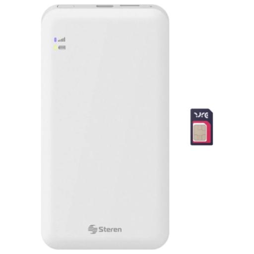 Steren Router Steren WiFi Portátil 4G 2.4GHz/5Ghz Desbloqueado con SIM Incluida