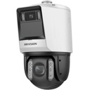 Hikvision Digital Technology [TandemVu] PTZ IP 4 Megapixel con Cámara Panoramica 6 Megapixel / 32X Zoom / 200 mts IR / 30 mts Luz Blanca / ACUSENSE / IP66 / Alerta Audible y Luz Estroboscopica / Autoseguimiento / Hi-PoE / Alarmas I/O / Ultra Baja Iluminación / Micro SD