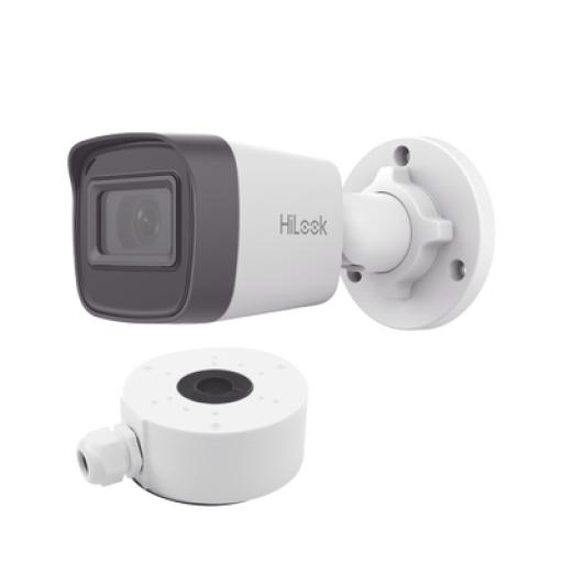 Hikvision Digital Technology HiLook Series / Bala IP 4 Megapixel / 30 mts IR / Exterior IP67 / PoE / dWDR / Lente 2.8 mm + Caja de conexión DS-1280ZJ-XS