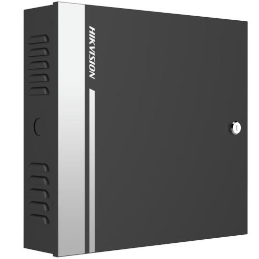 Hikvision Digital Technology Controlador de Acceso para 1 Puerta y 2 Lectores Wiegand o RS485 / Incluye Gabinete y Fuente de Alimentación 12Vcc/8A / Soporta Batería de Respaldo /  Wiegand y RS-485 / 10,000 Tarjetas