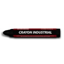 Dixon Crayón de Cera Industrial  Dixon Negro Caja con 10 Piezas