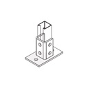 ANCLO Base Rectangular con 2 perforaciones para Perfil Sencillo.