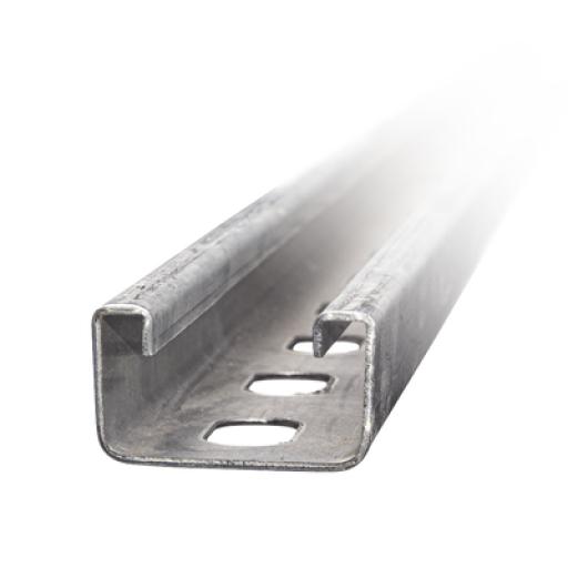 ANCLO Unicanal Perforado 4 X 2 cm X 3 m / Calibre 18 / Galv. Electrolítico. 