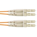 Panduit Jumper de Fibra Optica Multimodo 62.5/125 OM1, LC-LC Duplex, OFNR (Riser), Color Naranja, 2 Metros