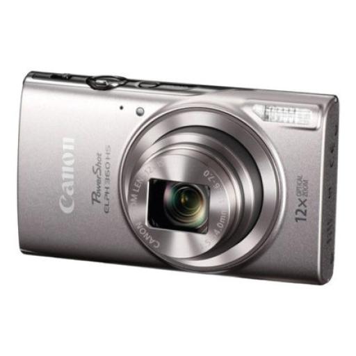 Canon Camara Canon PowerShot ELPH 360 HS 20.2MP FHD 1080p Zoom 12x Color Gris