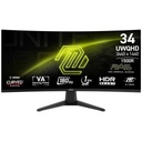 MONITOR OLED MSI 34" (MAG 346CQ) 3440X1440,CURVO,180HZ,VA,1*DP, 2*HDMI,1, DISPLAY HDR