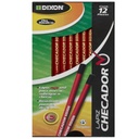 Lapiz checador DIXON rojo redondo caja c/12 lapices