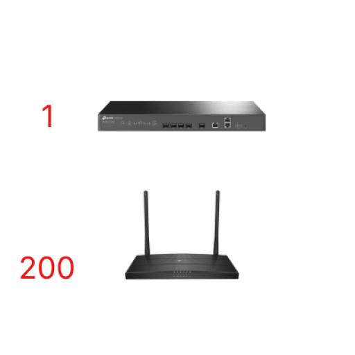 TPLINK Kit para ISP`s / OLT DS-P7001-04 con Paquete de 250 ONU´s Modelo XN020G3.