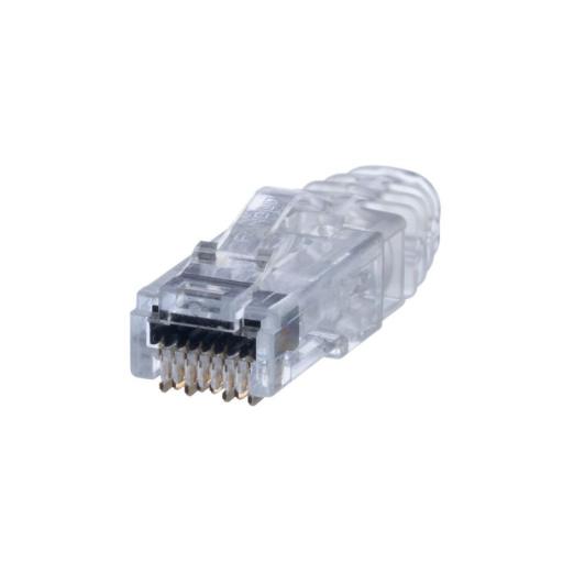 Panduit Plug RJ45 Cat6 de 3 Piezas, Para Cable UTP de Calibre 23-24 AWG, Chapado en Oro de 50 micras, Paquete de 100 piezas