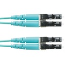 Panduit Jumper de Fibra Optica Multimodo 50/125 OM4, LC-LC Duplex, LSZH, Color Aqua, 3 Metros