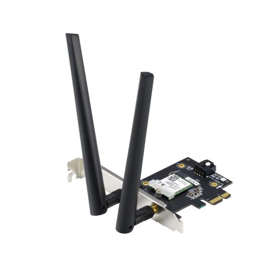 TARJETA DE RED INALAMBRICA ASUS (PCE-AX1800) PCIE,AX1800,WIFI6,DUAL 2.4/5GHZ,2 ANTENAS,BT 5.2
