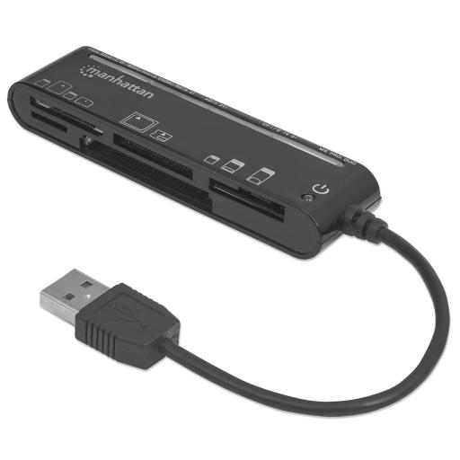 [MANHATTAN_101998] LECTOR TARJETAS MANHATTAN USB 2.0, 79 EN 1 101998