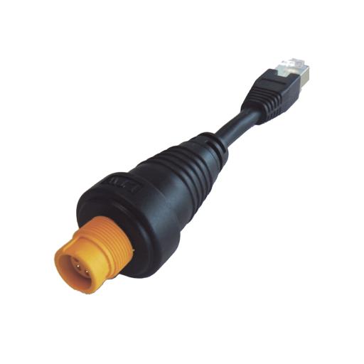 Simrad Adaptador Ethernet RJ45 / Conector Redondo Amarillo / Compatible con NSO evo2 y Zeus2