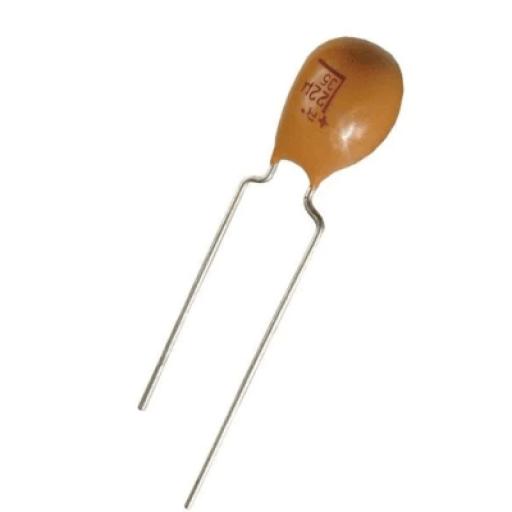 SYSCOM PARTS Capacitor de Tantalio de 2.2uF , Emplomado sólido de 25V 