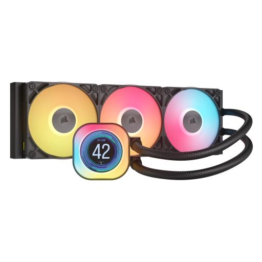 VENTILADOR P/CPU CORSAIR (CW-9061023-WW) ICUE LINK H150I LCD AIO,360MM,ENFRIAMIENTO LIQUIDO,NEGRO