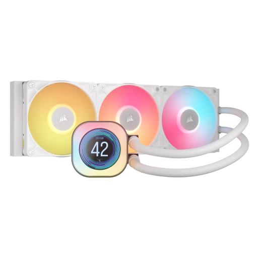 VENTILADOR P/CPU CORSAIR (CW-9061026-WW) ICUE LINK H150I LCD AIO,360MM,ENFRIAMIENTO LIQUIDO,BLANCO