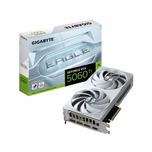 [GIGABYTE_GV-N506TEAGLEOC ICE-8GD] TARJETA DE VIDEO GIGABYTE (GV-N506TEAGLEOC ICE-8GD) RTX 5060TI,8GB GDDR7,PCIE 5.0,HDMI,3*DP,2 FAN
