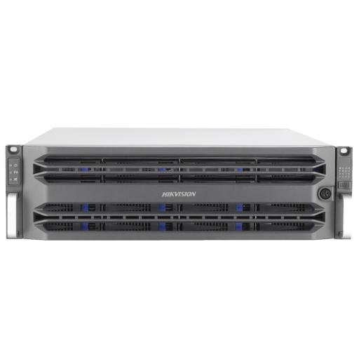 Hikvision Digital Technology Servidor de Almacenamiento en Red / Soporta 16 Discos Duros (Incluye 16 Discos de 8 TB) / Soporta Hasta 320 Canales IP / Controlador Simple 