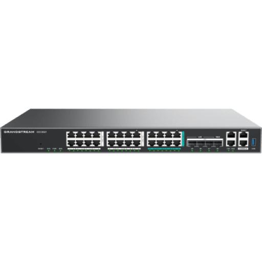 Grandstream Networks Dispositivo de Convergencia de Redes GCC6021 / Router VPN / Firewall de Próxima Generación / IP PBX / Switch de Red / 4 Puertos Gigabit Ethernet / 1 Puerto SFP+ 10 Gigabit / 1 Puerto 2.5 Gigabit / Gestión en la Nube GDMS / Montaje en 