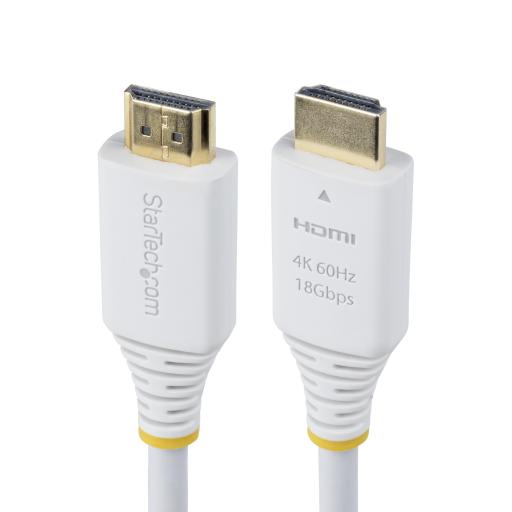 [STARTECH.COM_HDMI2-CABLE-4K60-10W] StarTech.com CABLE HDMI CERTIFICADO PREMIUM ALTA VELOCIDAD 4K 3M - BLANCO