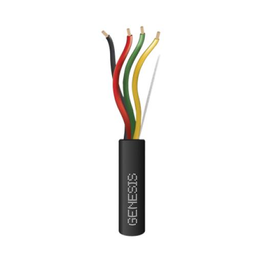 [GENESIS_4157-1008] GENESIS Carrete de Cable 305 Metros / 4 X 18 AWG / Cable DIRECT BURIAL / Para uso en Intemperie / Uso en Aplicaciones en Sistemas de Detección de Incendio, Sistemas de Evacuación, Control de Acceso 